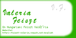 valeria feiszt business card